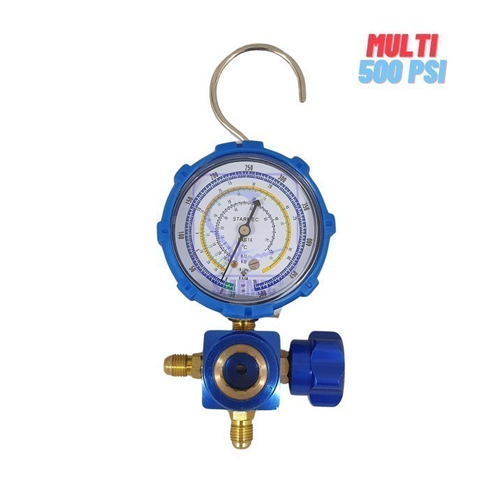

HJK Manifold AC Single R32 R410a R22 Sightglass + Gantungan (Knob Besi)