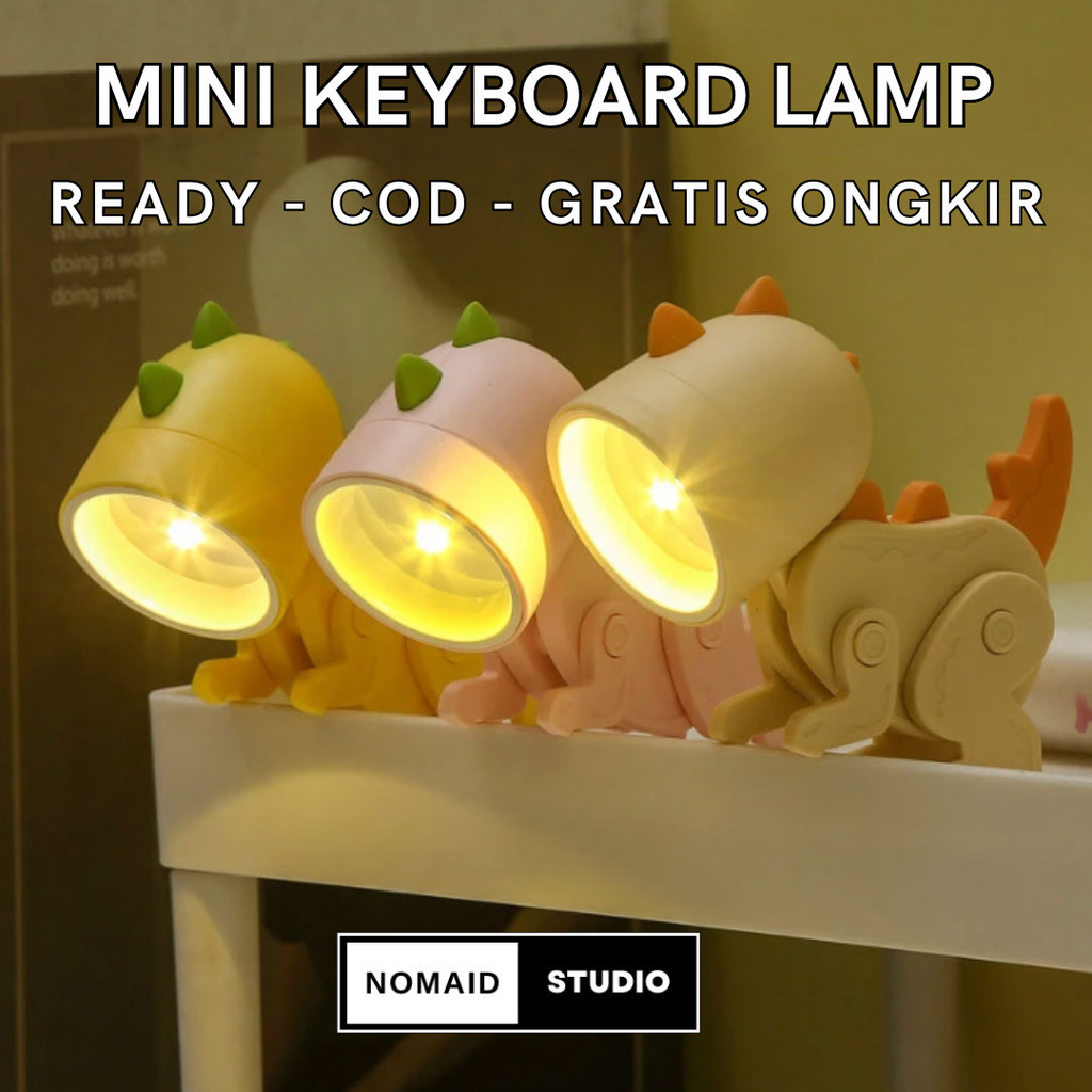 Nomaid.id - Lampu Mini Multifungsi Karakter Kelinci dan Dinosaurus - Pajangan Lampu Keyboard - Lampu