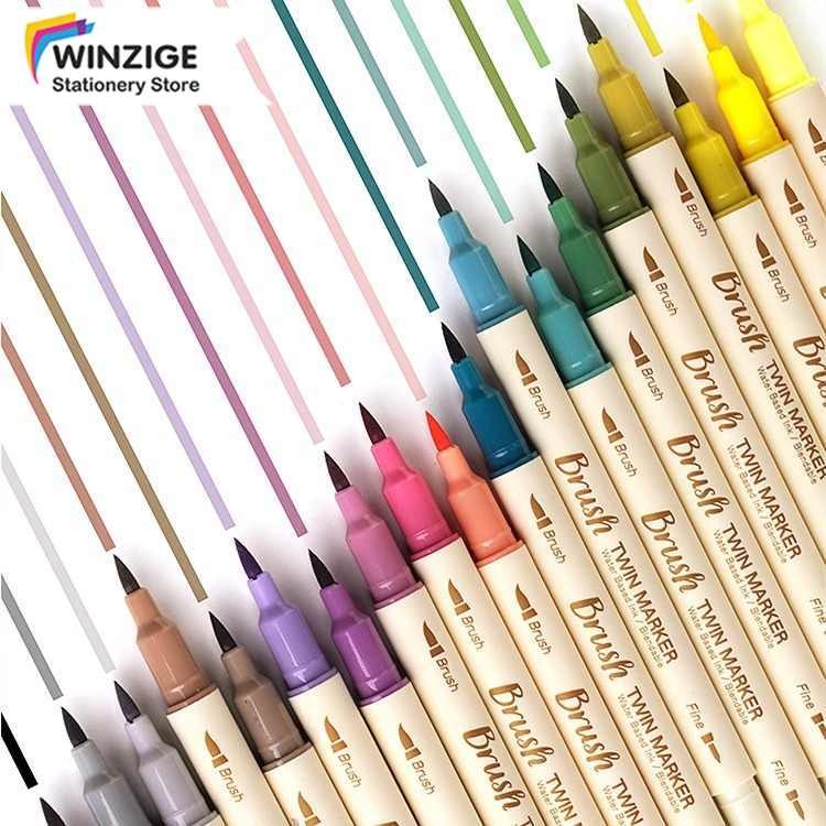 

Winzige 20Pcs Brush Pen Set Kaligrafi Calligraphy Spidol Brush Pen Lettering Aesthetic Stabilo Retro Warna Warni Brush Marker Pena Kuas Pulpen Pena Kaligrafi Coloring Markers stationery korea perlengkapan sekolah alat tulis