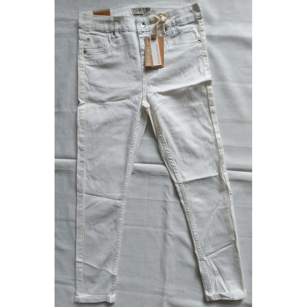 M/L/XL/XXL/XXXL/-CELANA CHINOS WANITA PANJANG-CELANA PANJANG WANITA/0VS/REPUBLIC OF DENIM-PUTIH/2024