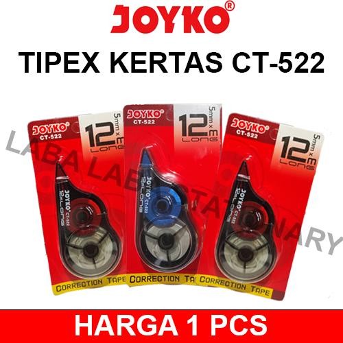 

CORRECTION TAPE JOYKO CT 522 TIP EX KERTAS TIPEX 12 METER MURAH ROLL