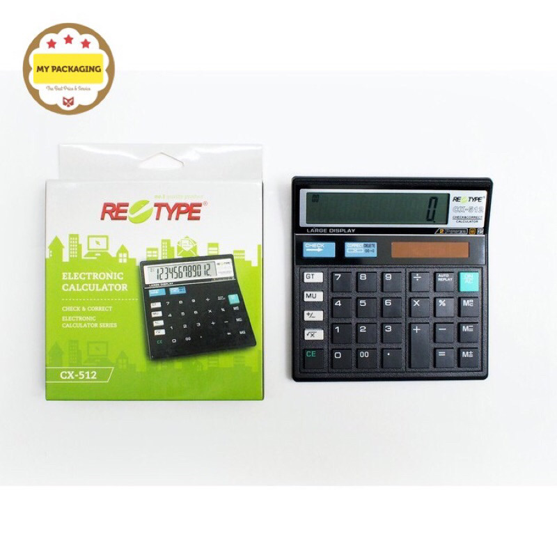 

Retype Calculator CX512 - Kalkulator / Calculator RE TYPE 12 Digits