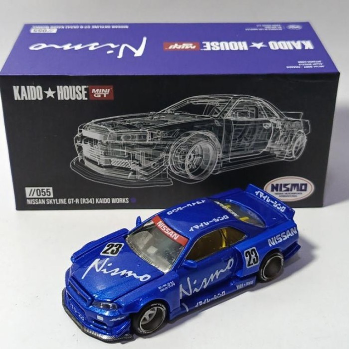 [READY STOK] MINI GT KAIDO HOUSE NISSAN SKYLINE GTR R34 NISMO BLUE 055 - SEGEL