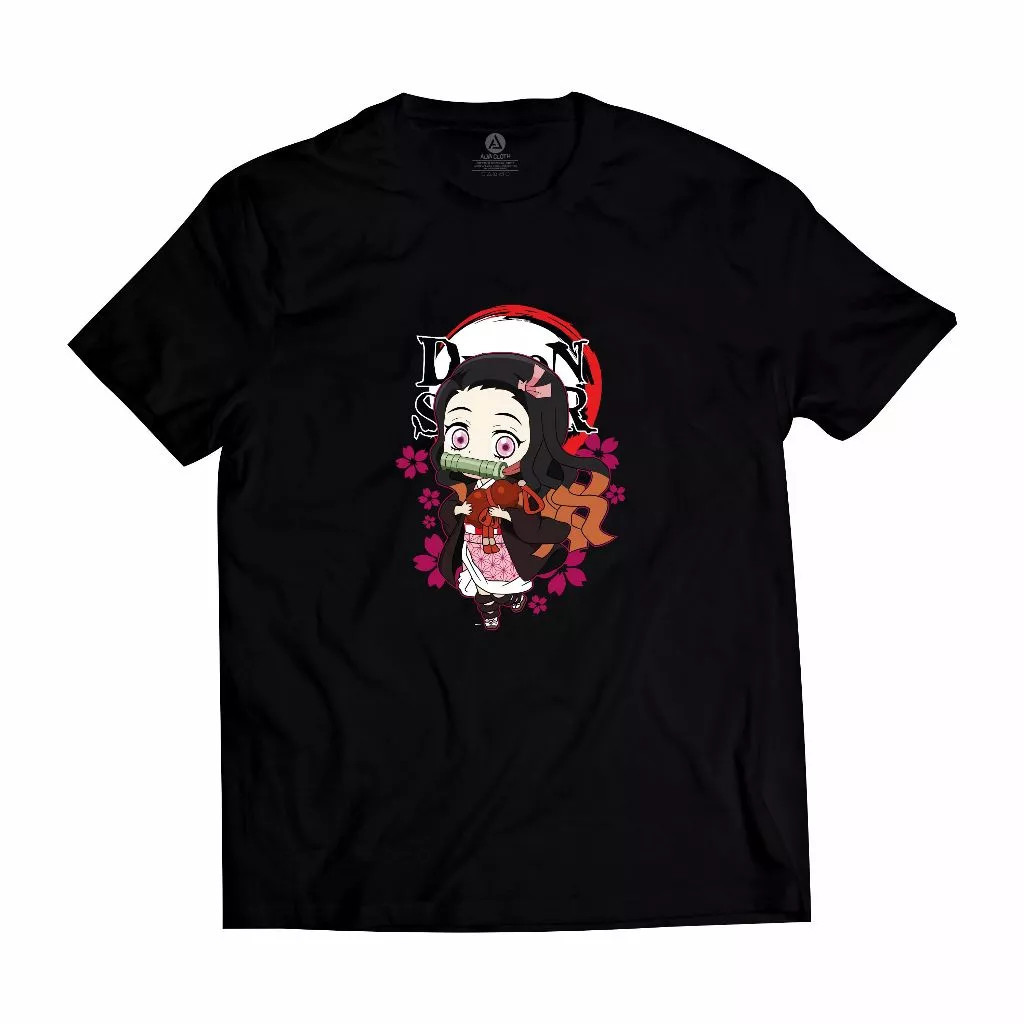 Kaos anime Kaus Nezuko Demon Slayer  Kaus Anime Kaus Jepang Pakaian Distro Wibu Pakaian Jalanan Ekst