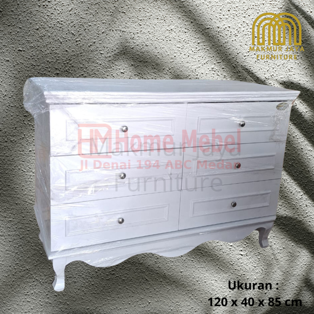 [RUMAHMEBEL88] PROMO TERMURAH Buffet TV / Buffet Konsul Classic Putih