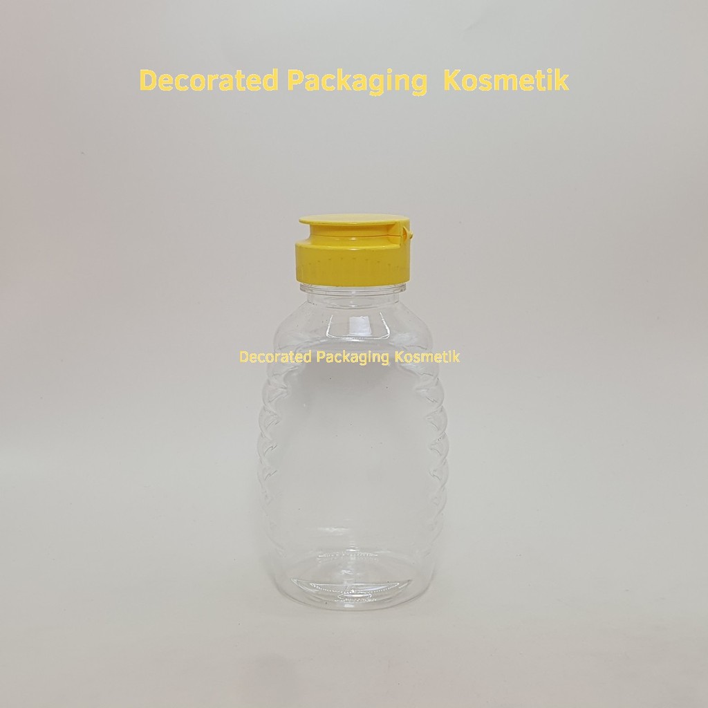 Botol Madu TJ Oval 250 ml  Tutup Fliptop / Botol Madu 250 ml / Botol Plastik Madu