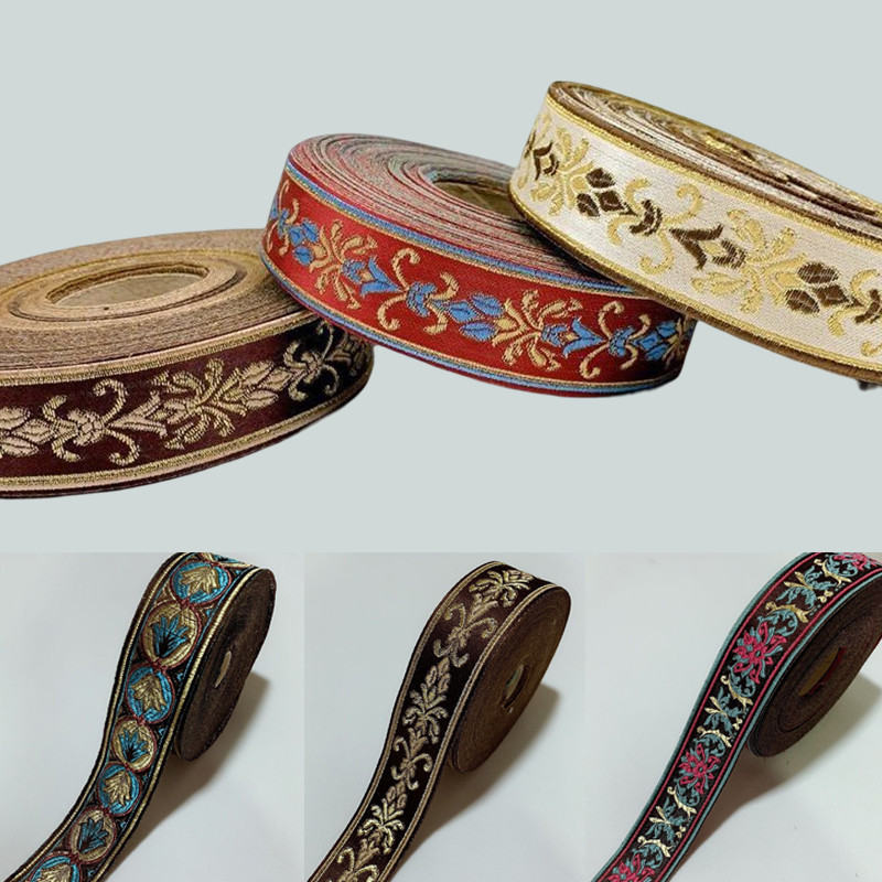 

1 Meter Vintage Ethnic Embroidery Lace Ribbon Boho Lace Trim For DIY Garment Bag Accessories Curtain Sewing Embroidered Fabric