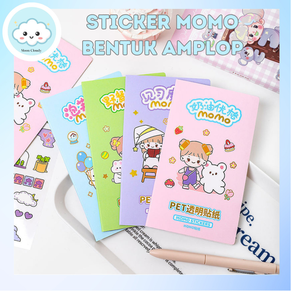 

Stiker Momo Amplop 2D 1 Book Isi 8 Lembar Lucu Viral Unik