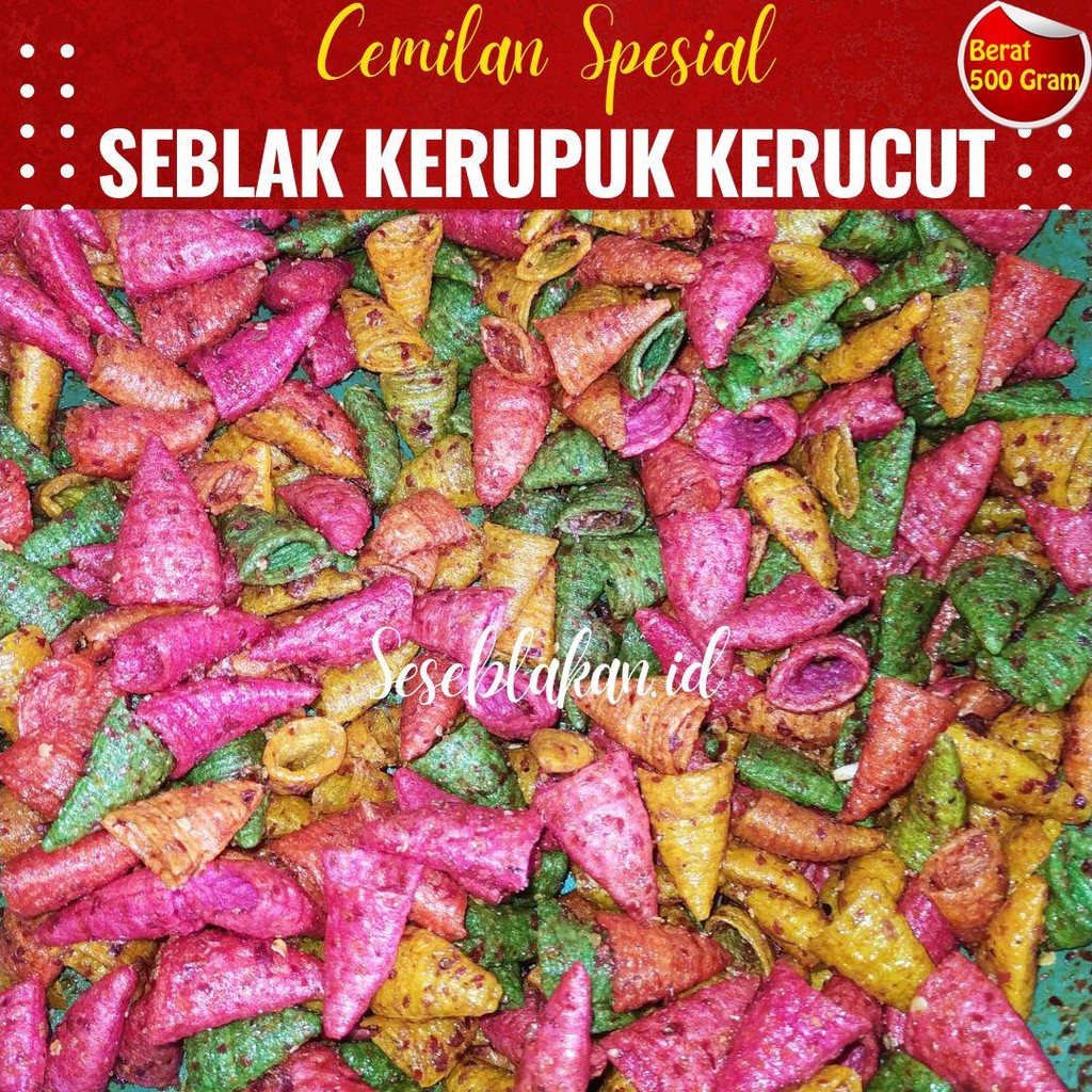 

Kerupuk terompet extra pedas daun jeruk isi 500 gr