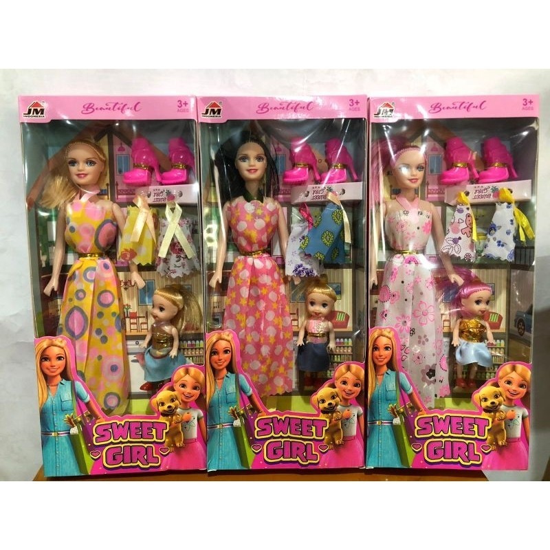 Mainan Anak Boneka Doll Princes Prinses Barbi  Girl Hiasan Kue UlangTahun Cake Dekor Kado Hiburan