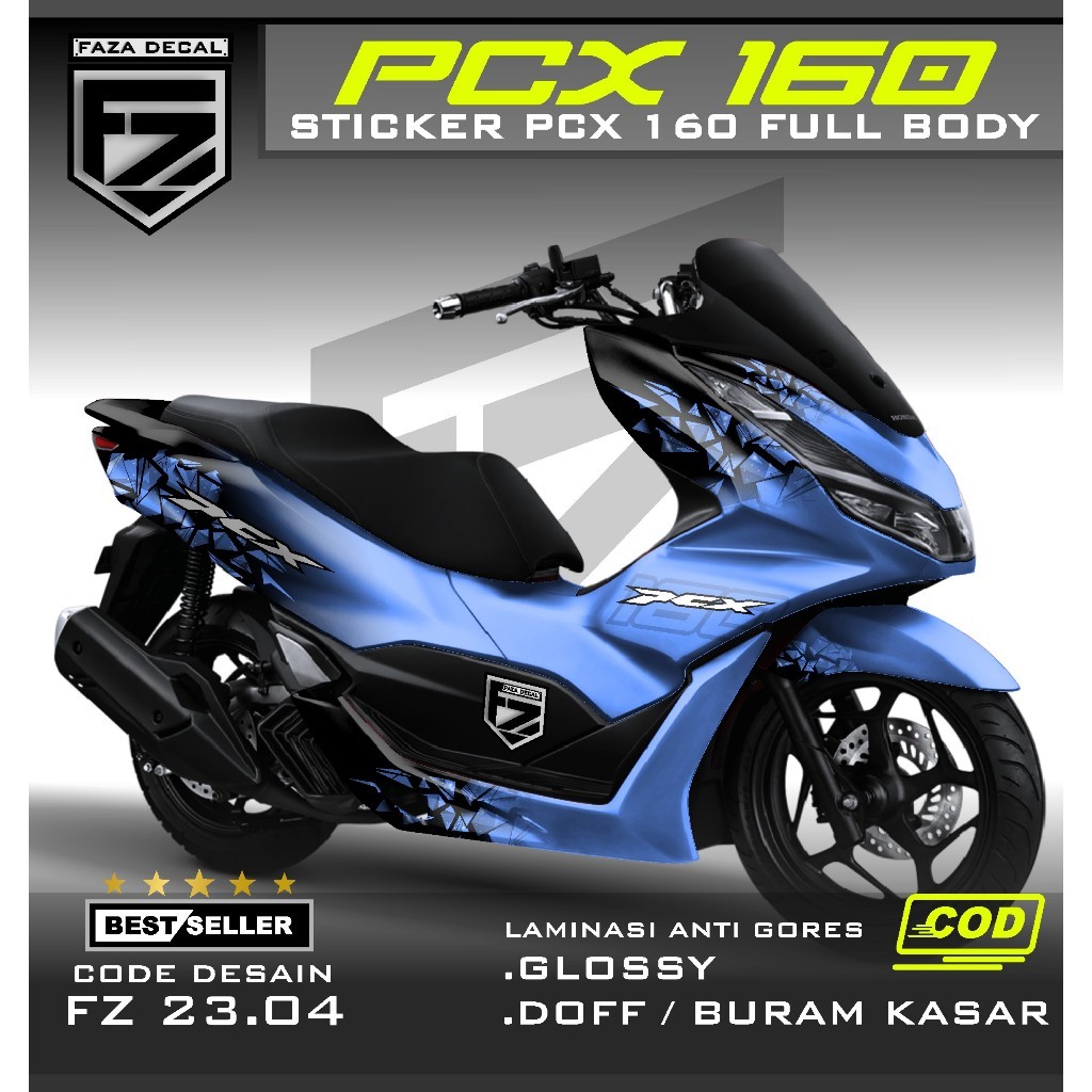 DECAL STIKER PCX 160 FULL BODY TERBARU 2024 GRAFIS GRADASI - STICKER PCX 160 2023 2024 FULL BODY AKS