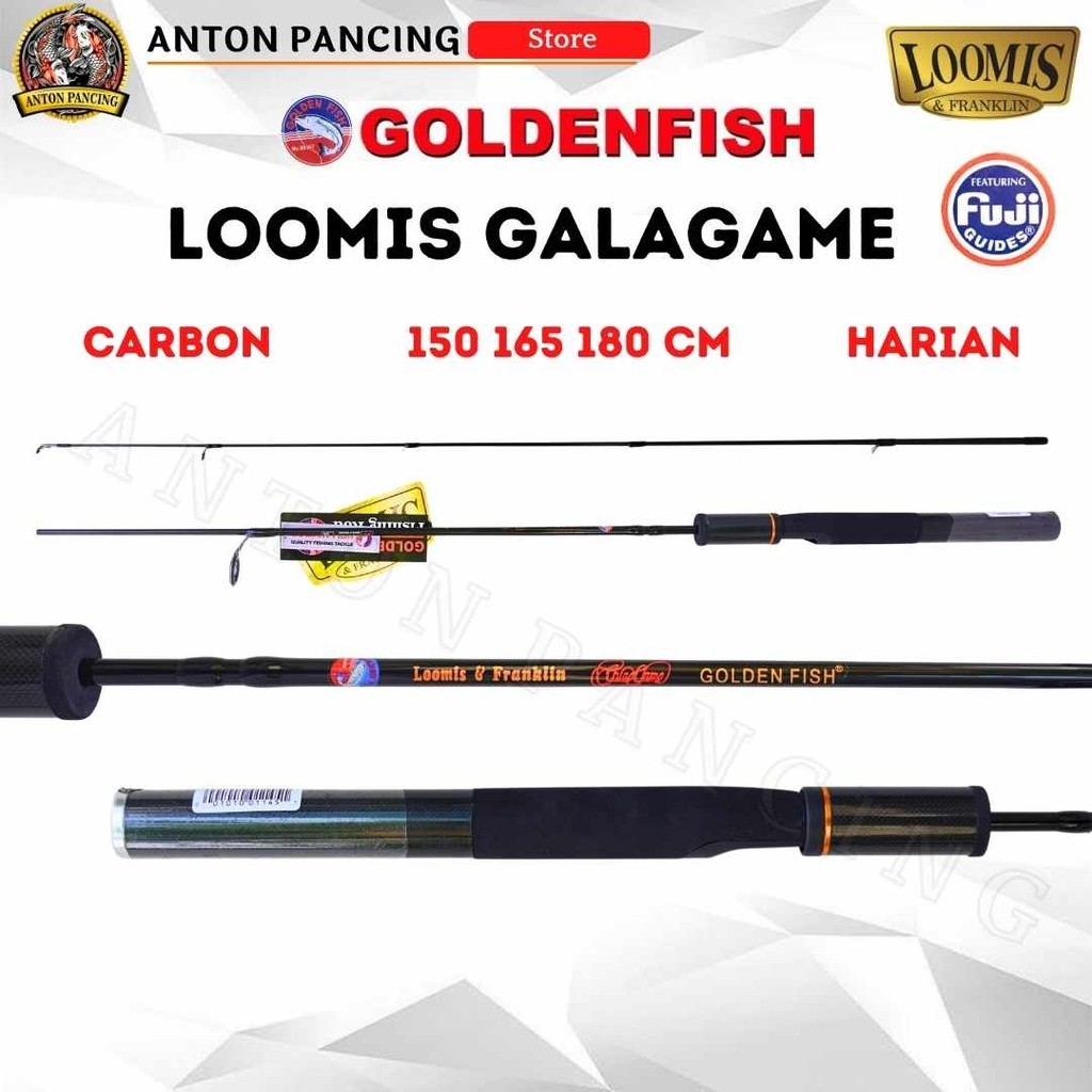 Joran Pancing Loomis & Franklin Galagame 150,165,180cm Carbon Fuji Colabs Golden Fish