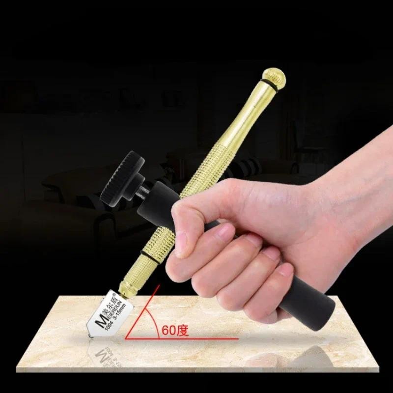 

1pc Diamond Glass Cutter Professional Portable Wheel Blade Antislip Metal Handle For DIY Tile Mirror Craft Cutting Hand Tools