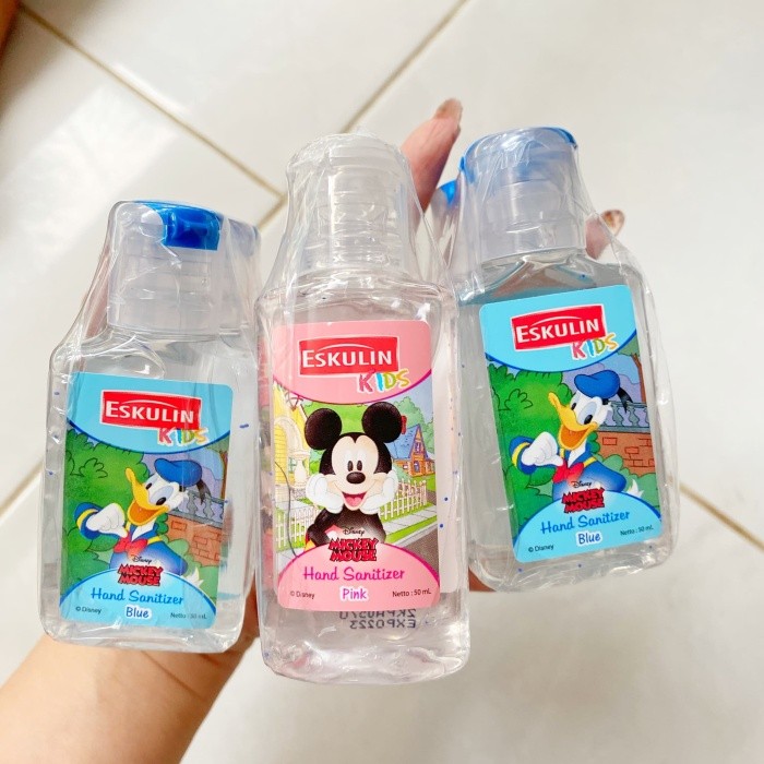 Eskulin kids hand sanitizer 50ml anti virus kuman PINK BLUE