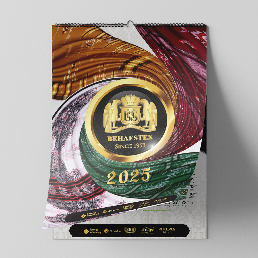 

Kalender Dinding Behaestex 2025 Desain BHS & ATLAS