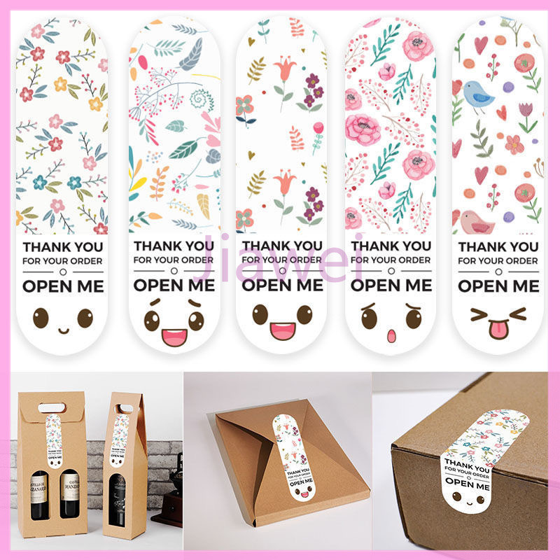 

Jiawei Stiker segel kotak hadiah terima kasih// Stiker Label Open Me Thank You For Your Order-100pcs