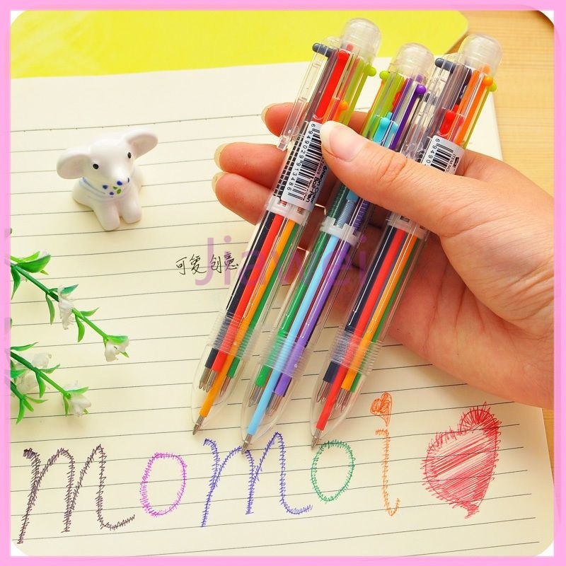

Jiawei Pulpen transparan 6 warna/pulpen gel 6 warna