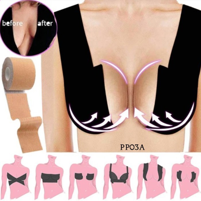 Bra Tape Roll Size Xl 7,5Cm Pengganti Bra Push Up Body Tape Lingerie Pp03 Xl