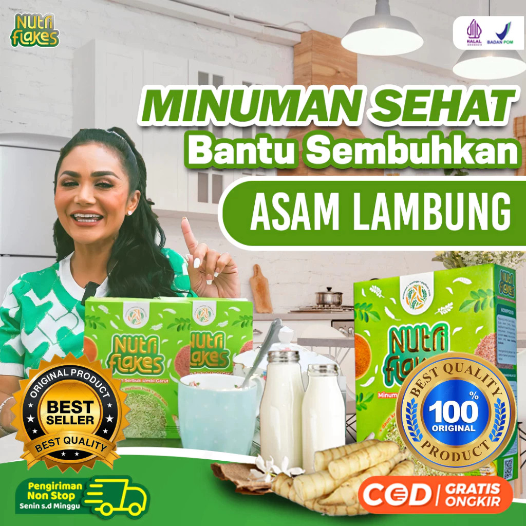 

Nutriflakes Garansi Original 1 Box - Sereal Umbi Garut Solusi Ampuh Atasi Asam Lambung