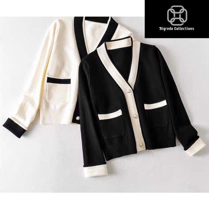 Baju wanita korea Cardigan rajut wanita Cardigan/Atasan Rajut Outer ​lengan Panjang Atasan wanita le
