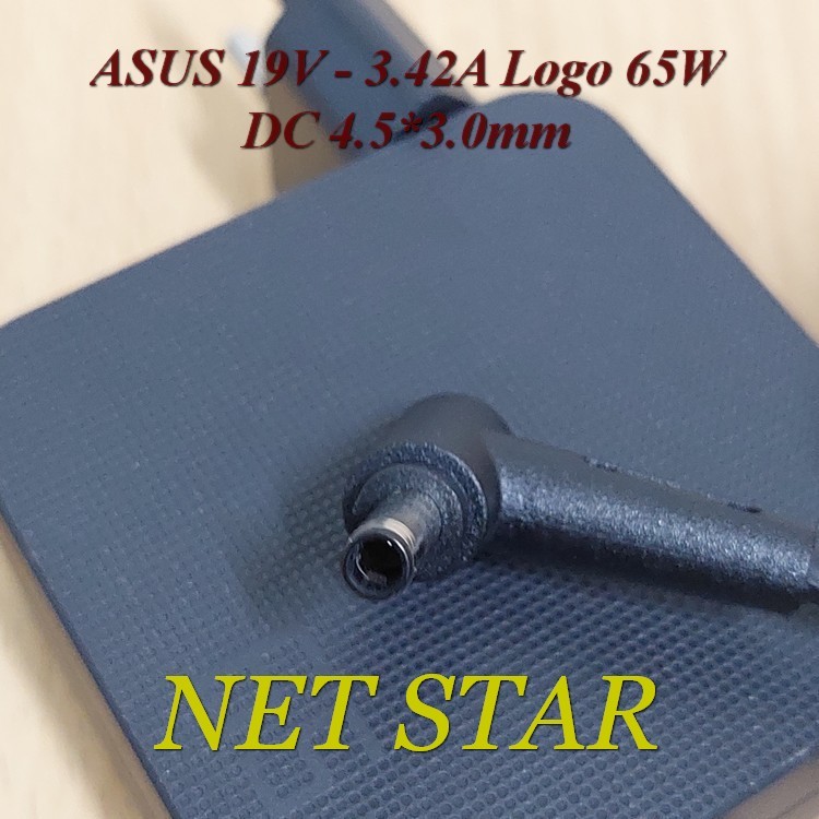 Charger Adaptor Laptop Asus 19V - 3.42A DC DC 4.5*3.0mm 65W Pin Central Logo 65W -NSTAR-3