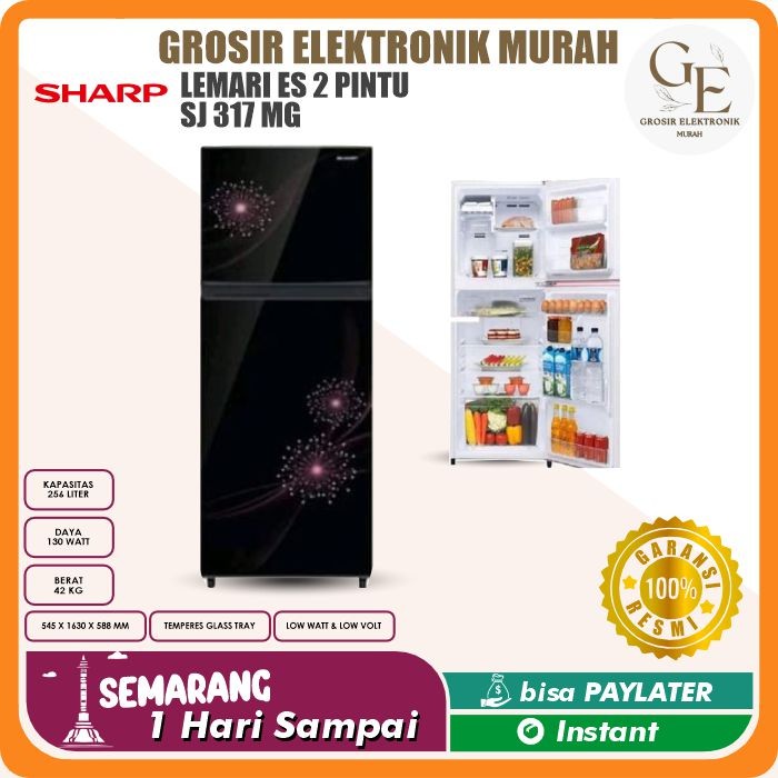 KULKAS SHARP SJ 317 MG LEMARI ES 2 PINTU SJ317MG SJ 317MG