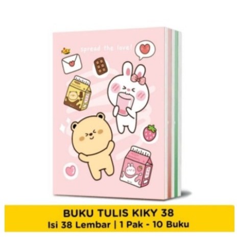 

⭐BISA COD⭐ (10 buku) BUKU TULIS SEKOLAH 38 LEMBAR KIKY /BUKU OKEY GARIS isi 1 PAK OKEY