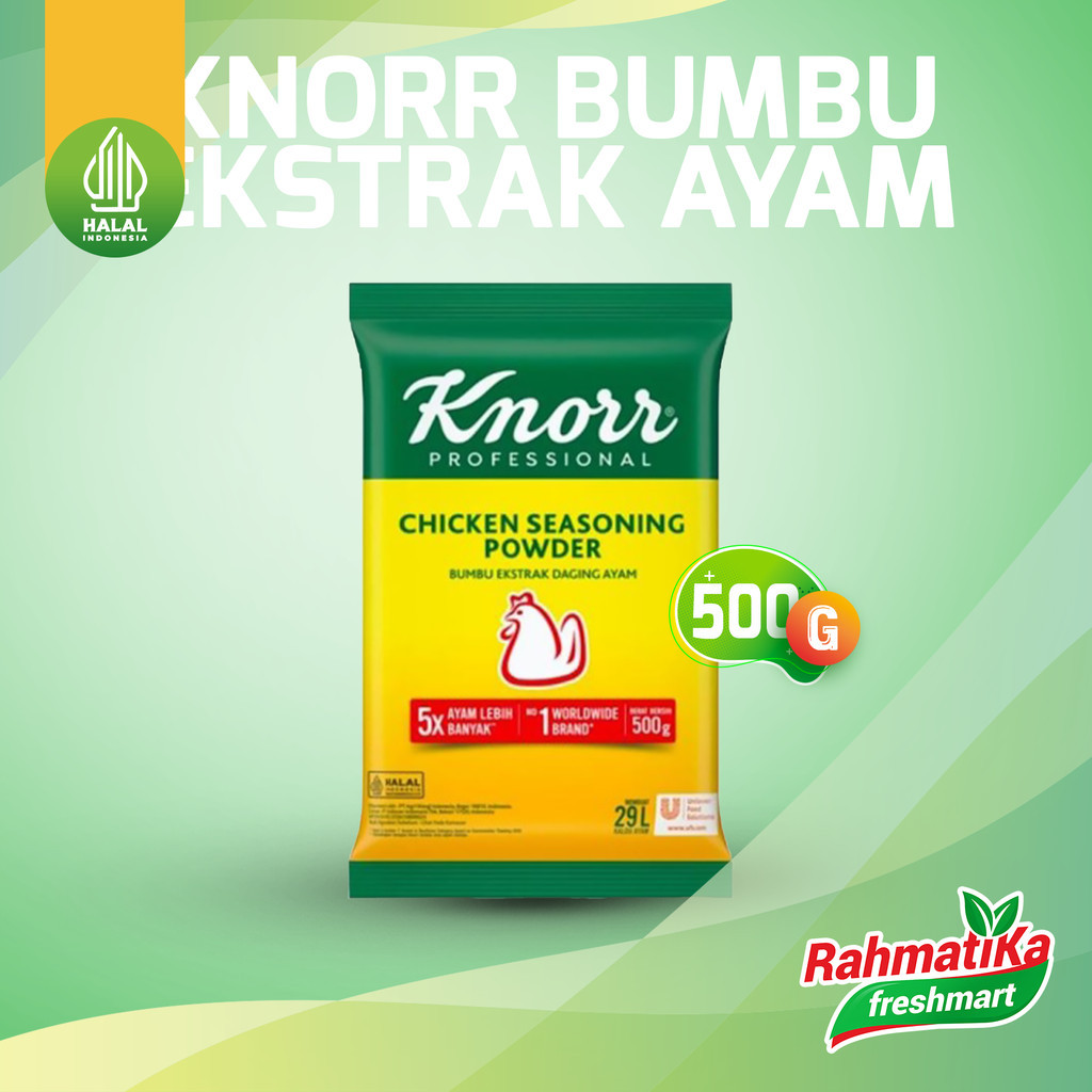 

Knorr Chicken Seasoning Powder / Bumbu Ekstrak Daging Ayam 500 gr