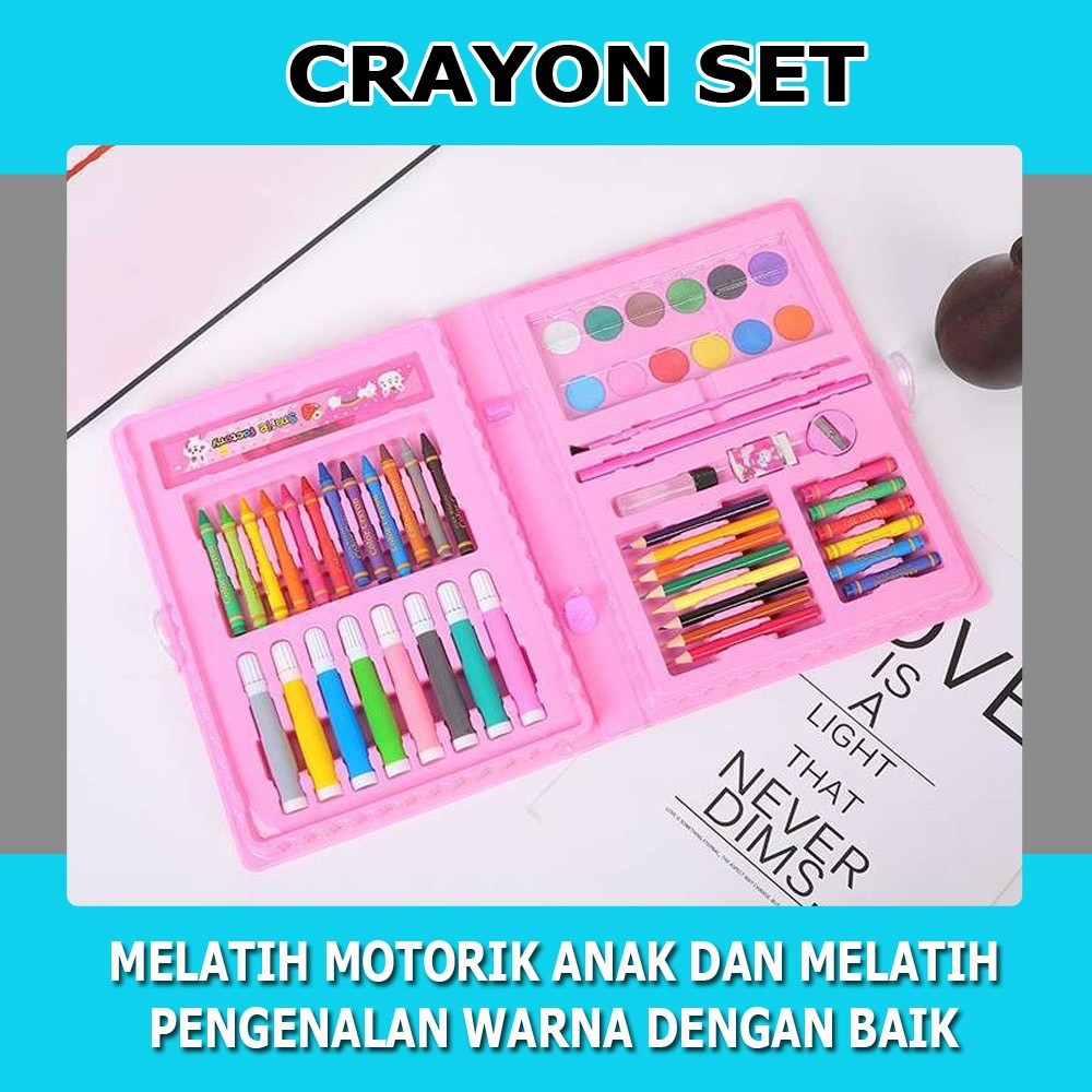 

Crayon Pensil Warna Set 68pcs / Krayon Set Mewarnai / Alat Menggambar Dan Mewarnai