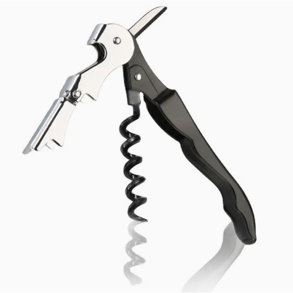Alat Pembuka Tutup Botol Wine Bottle Opener Stainless Steel Traveling Hiking Camping Professional Waiters Friend Corkscrew Wine Bottle Opener Wine Screw Stainless Steel Pembuka Kork