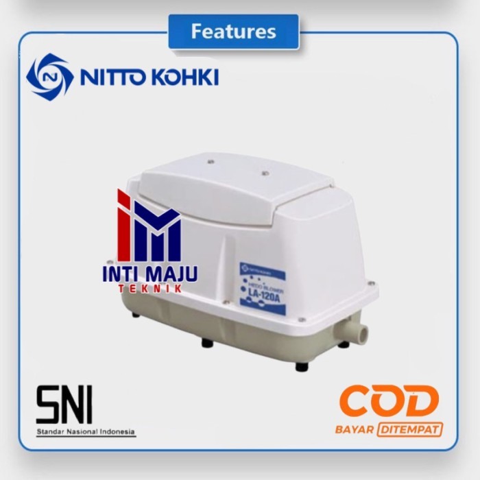 Aerator Nitto Kohki Medo Air Blower LA 120A Pompa Udara Kolam Koi