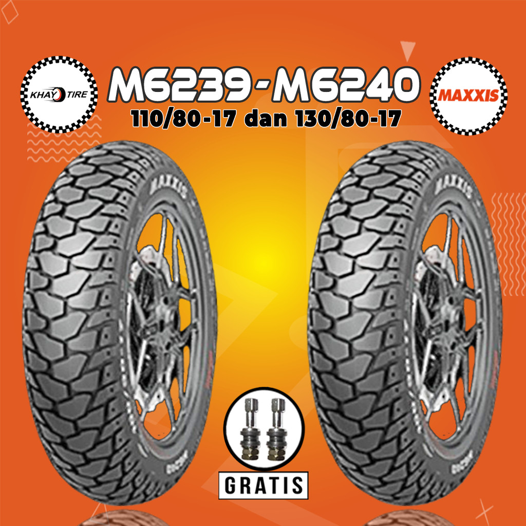 Paket Ban Motor Touring Adventure MAXXIS 110/80-17 + 130/80-17 Tubeless