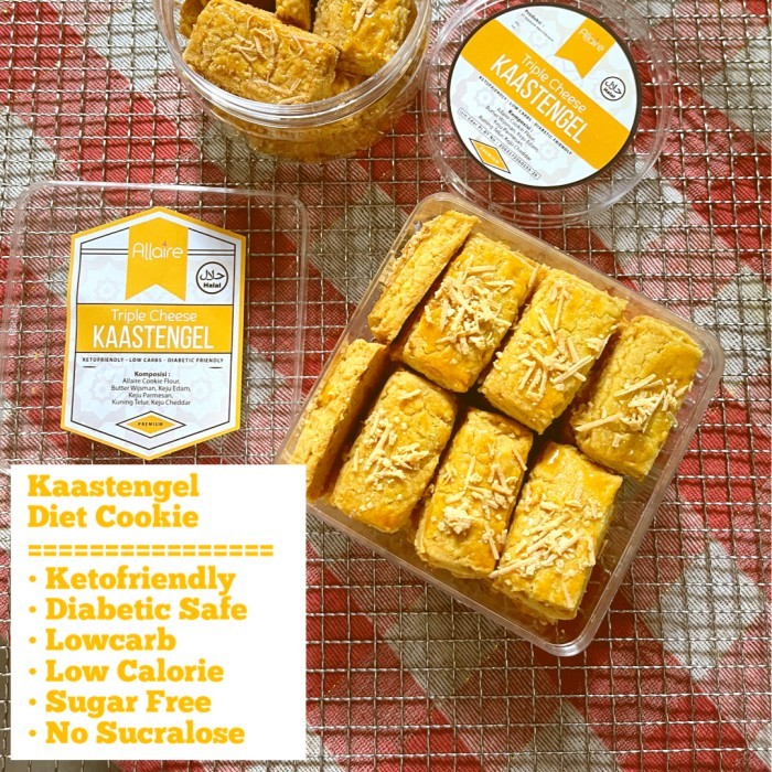 

Kue Kering Keto Diet Kastangel Keju Lowcarb Sugar Free Aman Diabetes - Besar (kotak)