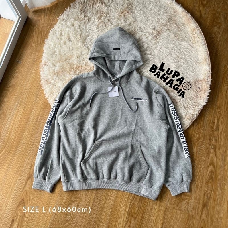 THIS IS NEVER THAT - THISISNEVERTHAT Grey Pullover Hoodie Jaket size L Oversize | 100% Originals