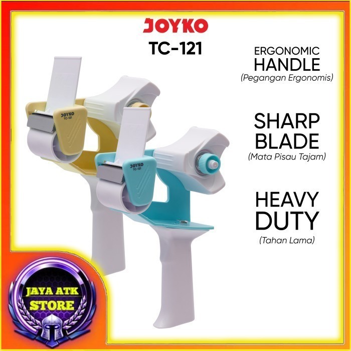 

Joyko Tape Cutter Tape Dispenser Pemotong Pita Perekat TC-121 Heavy Duty Pemotong Selotip Warna Pastel