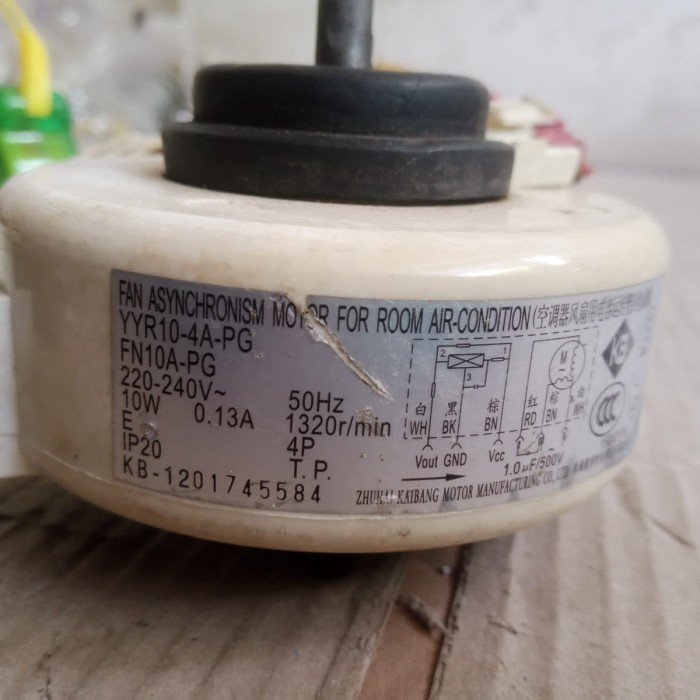D90 Motor Fan Indoor AC Split Samsung YYR10-4-PG FN10A-PG 220-240V 50Hz 10W      0.13A 1320r/min E 4