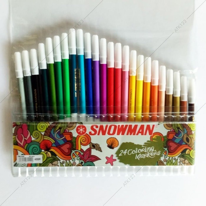 

[New Arrival] Spidol Warna Snowman isi 24 (OOA)