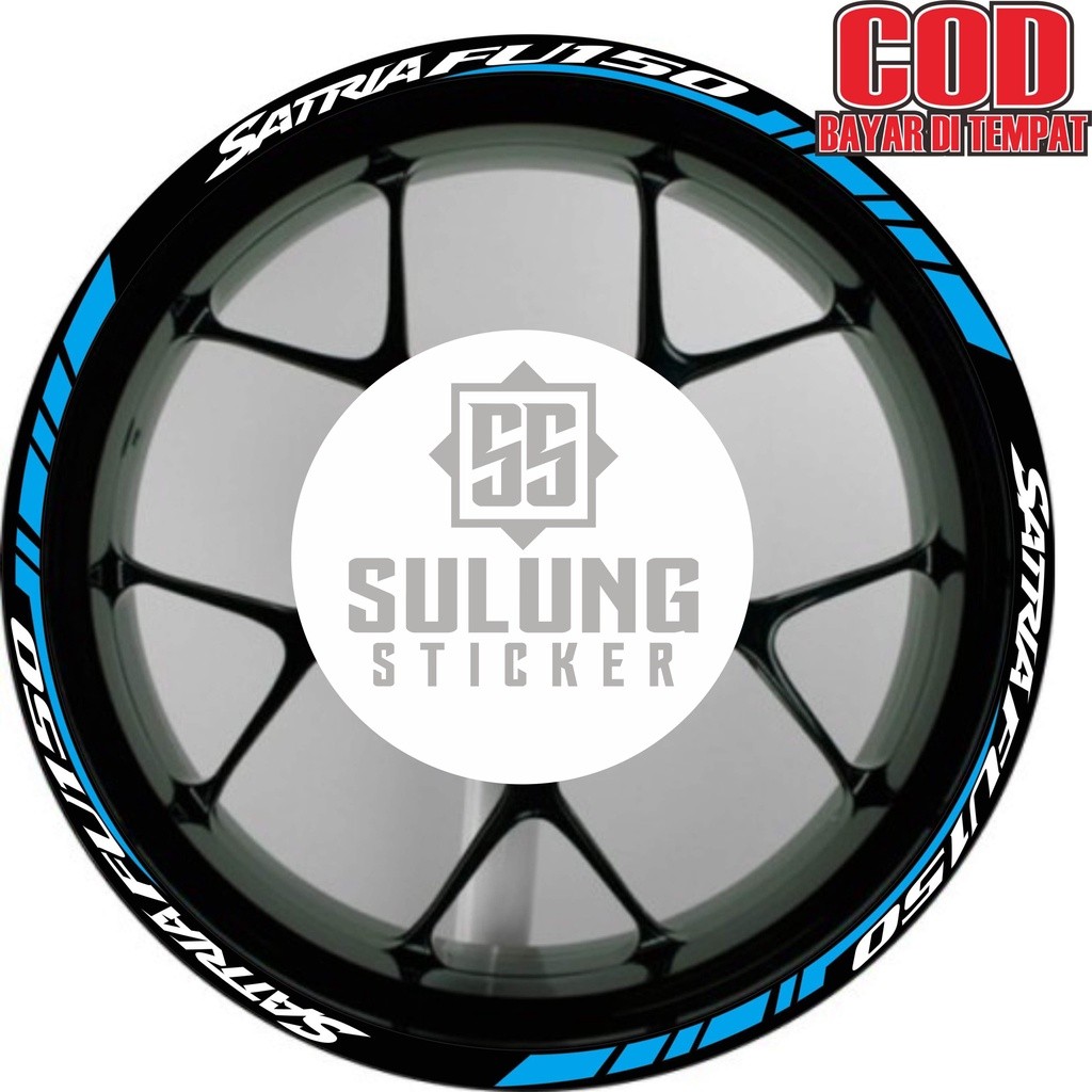 Stiker Velg Motor Suzuki Satria FU 150 Cutting Sticker Aksesoris Variasi List Pelek Keren Terbaru