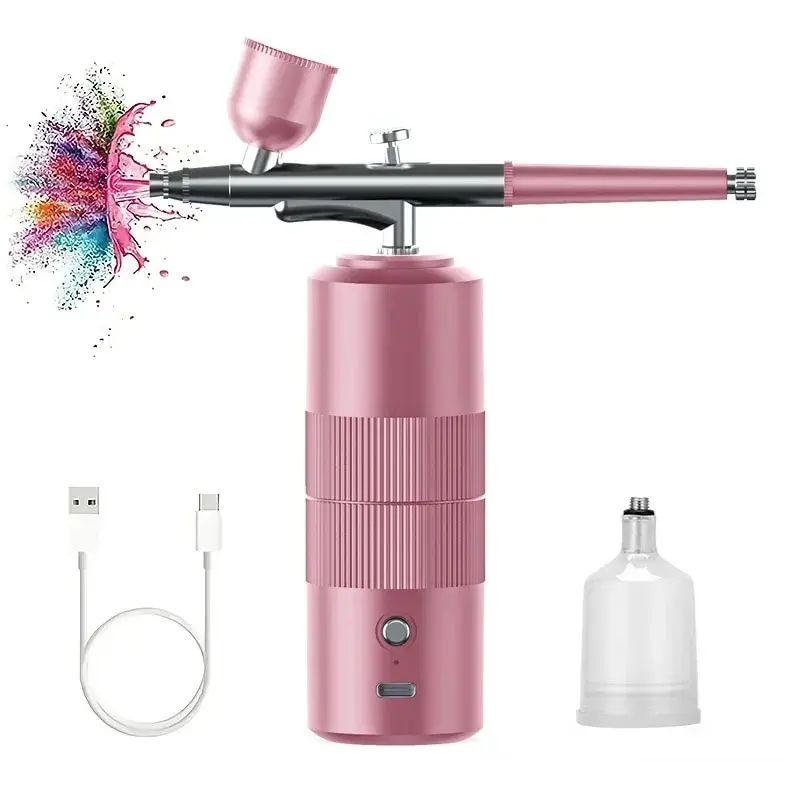 

Spray Gun Nail Art Compressor Portable Air Brush Nail Polish Compressor Nail Art Art Cake Painting Process Spray Gun Compressor,