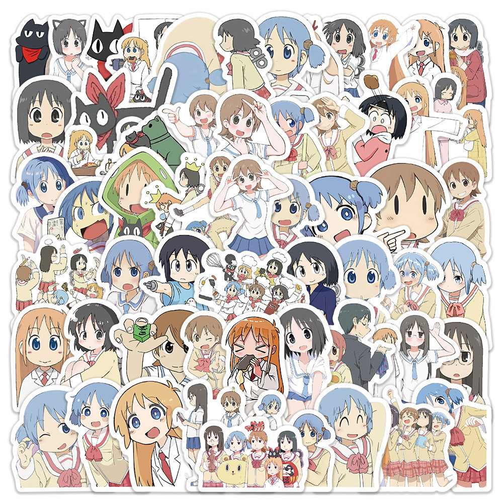 

10/30/60pcs Nichijou Anime Stickers Kawaii Girls Aioi Yuuko Sticker Laptop Notebook Luggage Wall My Ordinary Life Cartoon Decal