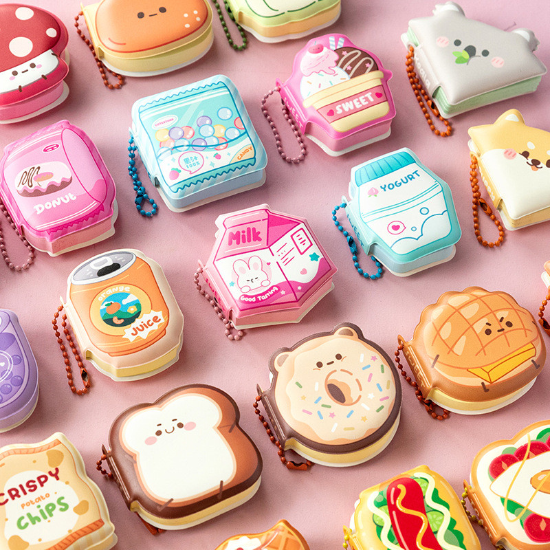 

1Pc Cartoon Soft Silicone Cover Memo Pad Sticky Notes Portable Message Book Decompression Book Kawaii Stationery School Supplies