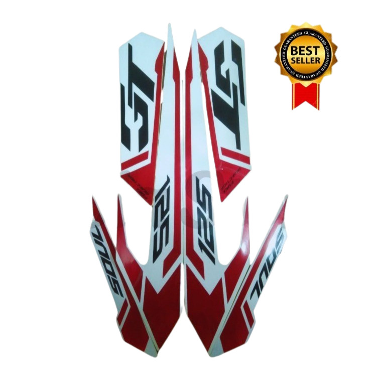 STIKER STRIPING HONDA MIO SOUL GT 2015 MERAH PUTIH FULL STIKER LIS BODY MOTOR MIO SOUL GT 2015