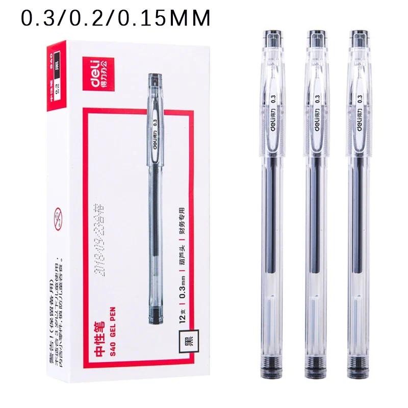 

3 pcs/lot 0.3mm Fine Gel Pens Chinese Elegant Black Finance Needle Pens For Writing Office School Supplies Kawaii Stationery Pen