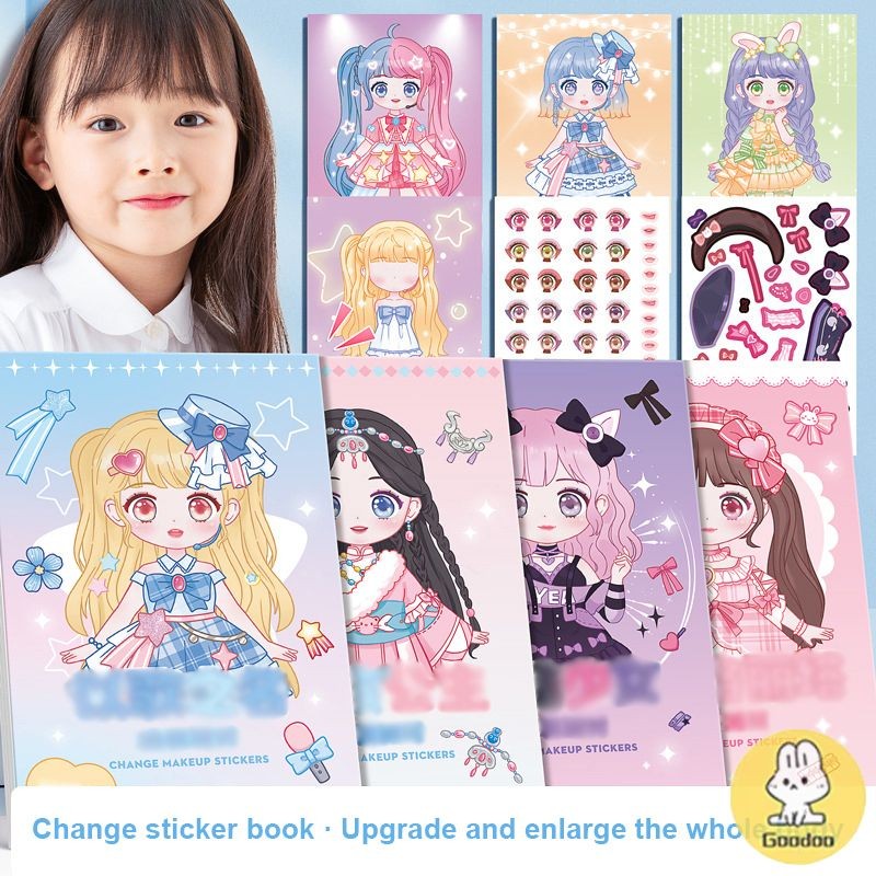 

[COD] Stiker Berganti Pakaian Putri Stiker Lucu Kartun Mainan Anak Perempuan -GD