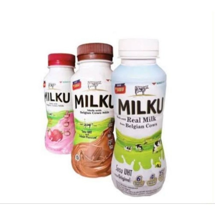 

MINUMAN SUSU UHT MILKU ALL VARIAN KEMASAN BOTOL 200 ML SATUAN