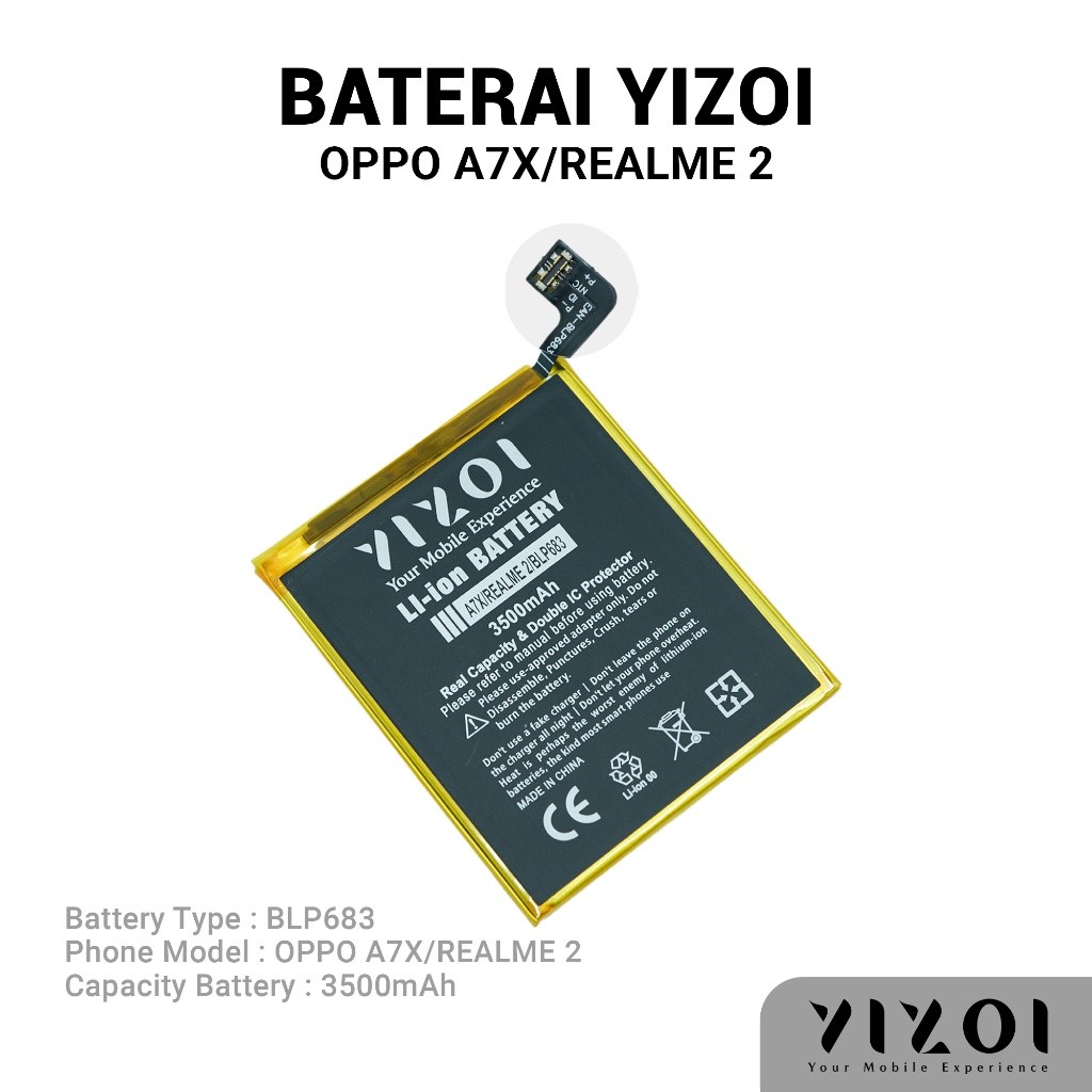 Kualitas Original YZ NEW  Baterai OPPO BLP683 / REALME 2 PRO / REALME U1 / R17 / A7X BATRE BATERAI B