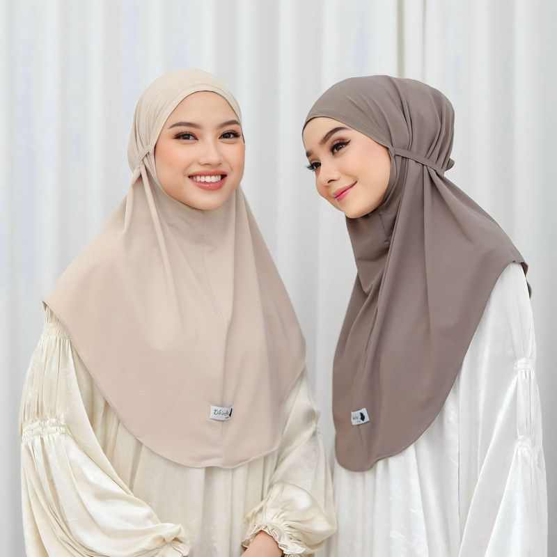 CLOROCK- Maryam Instan Tali Size L/Jumbo (Jersey Ity Terbaik) Jilbab Lembut