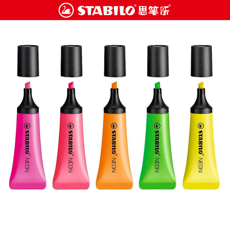 

1Pcs STABILO 72 Highlighter Neon Marker PenToothpaste Appearance Large Capacity Creative And Eye-catching Art School Supplies