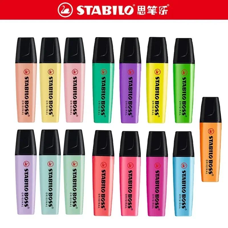 

5pcs German Stabillo 70 Boss Highlighter Marker Students Mark Key Points with Colored Notes School Supplies