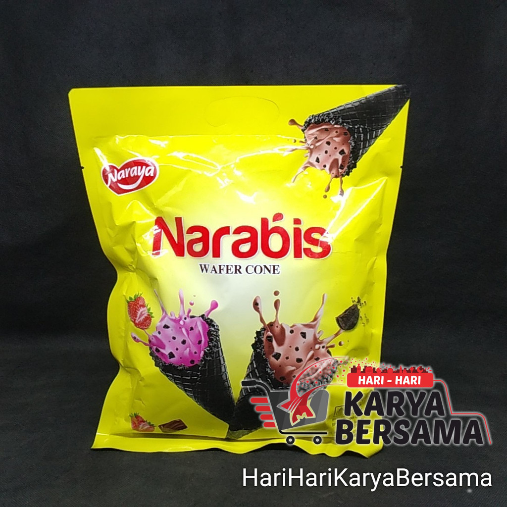 

MAKANAN RINGAN NARAYA NARABIS WAFER CONE ASSORTED FLAVOR 220GR